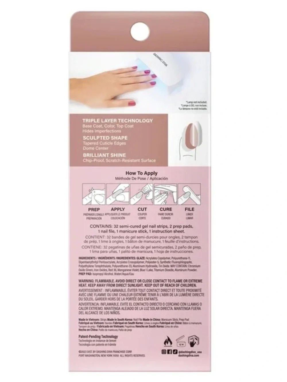Dashing Diva Glaze Semi-Cured Gel Nails- Velvet Blush, NEW - Picture 6 of 6